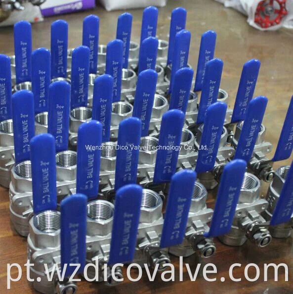 Dico Wenzhou Supplier Light Type Investment Casting CF8 Bsp BSPT 2PC Ball Valve